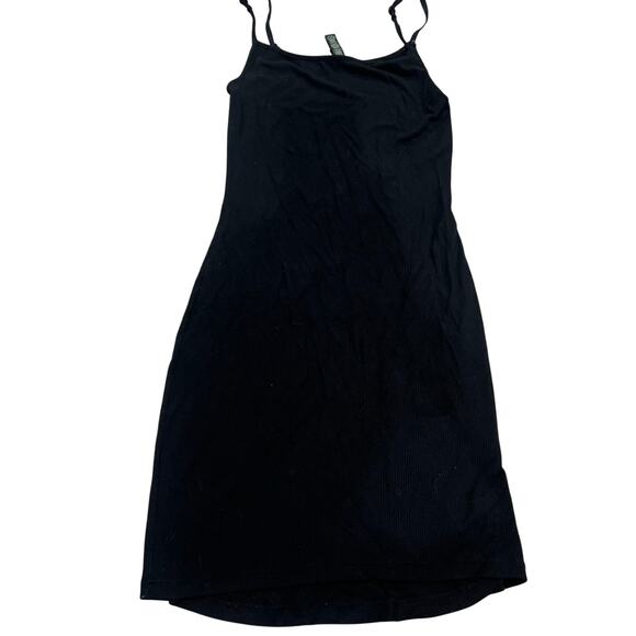 Skims Fits Everybody Slip XS Women's Black Ribbed Bodycon Dress - Picture 3 of 7